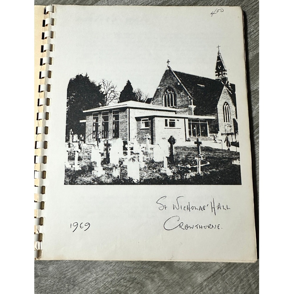 Vintage 1969 Crowthorne England Church Community Cookbook St Nicholas Recipes